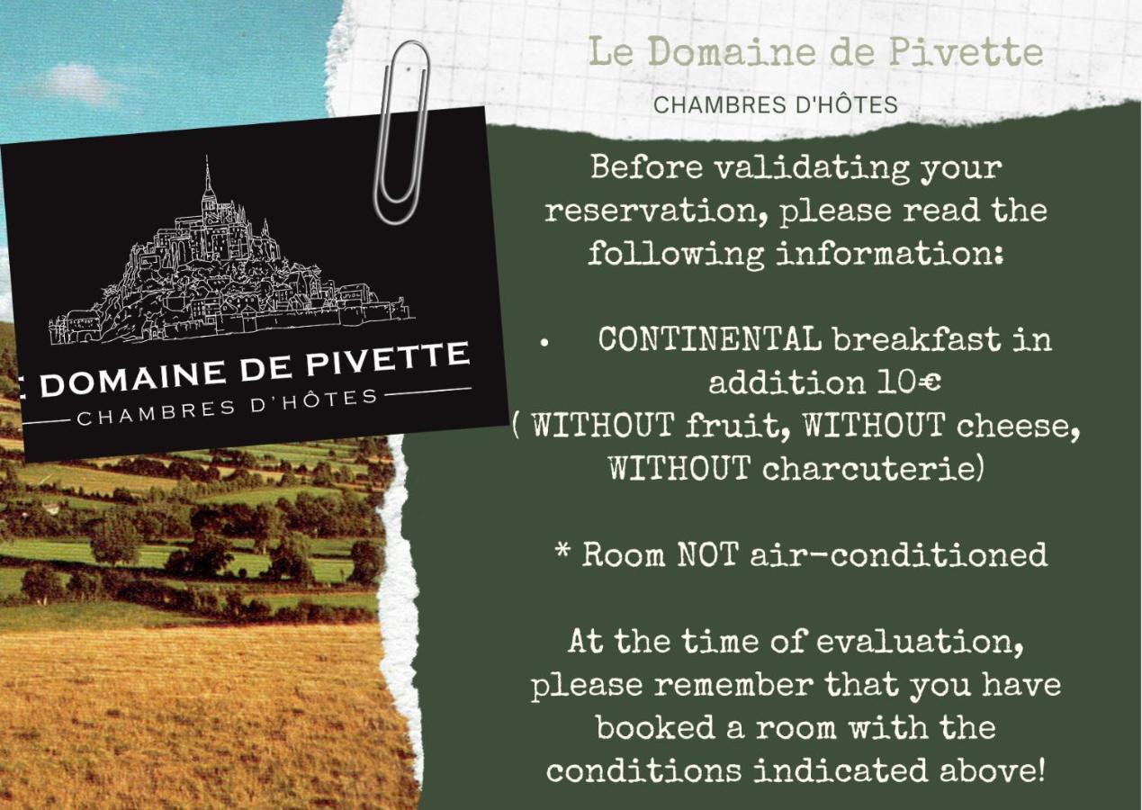 Le Domaine De Pivette Acomodação com café da manhã Avranches Exterior foto